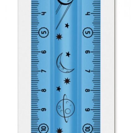 Linijka KEYROAD Tatoo, 20cm, elastyczna, zawieszka, mix kolorów