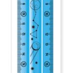 Linijka KEYROAD Tatoo, 30cm, elastyczna, zawieszka, mix kolorów