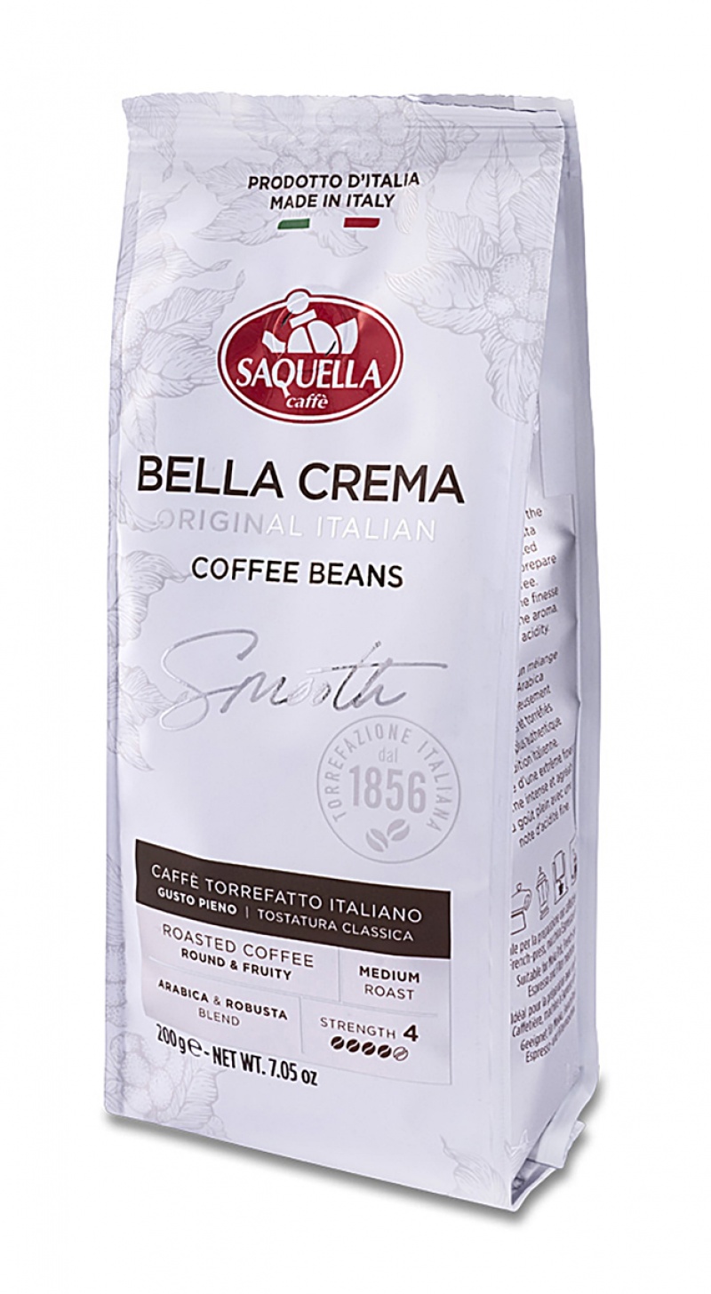 400696-408963-kawa_saquella_bella_crema_smooth_ziarnista_2-800w Kawa SAQUELLA Bella Crema Smooth, ziarnista, 200g - obrazek 1