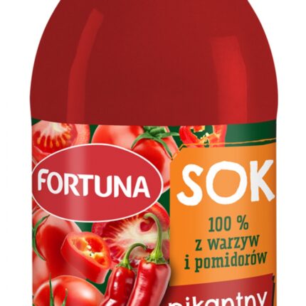 Sok FORTUNA, pomidorowy pikantny, szkło, 0,3l (opakowanie 15 szt.)