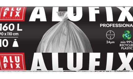 Worki na śmieci ALUFIX Professional, LDPE, 90x110cm, 24 μm, 160l, 10 szt., transparentne