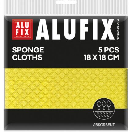 Ściereczki gąbkowe ALUFIX Professional, 18x18cm, 5 szt., żółte