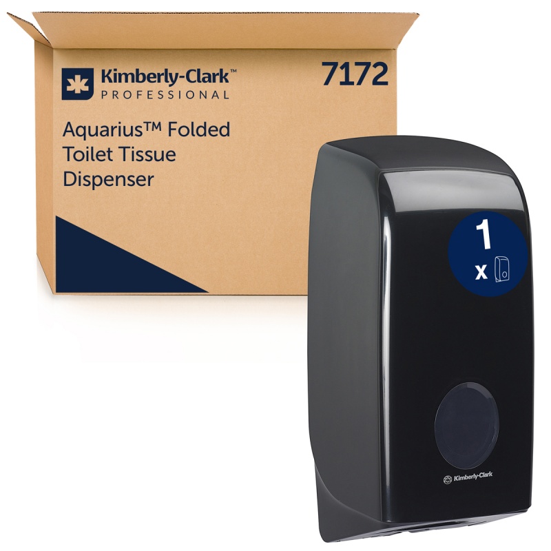 401589-412228-dozownik_do_papieru_toaletowego_skladanego_k-800w-1 Dozownik do papieru toaletowego składanego KIMBERLY-CLARK, 7172, czarny - obrazek 1
