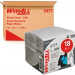 Czyściwo składane WYPALL L40+ Power Clean, 1-warstwowe, 30,4x31,7cm, 18 x 56 listków, białe