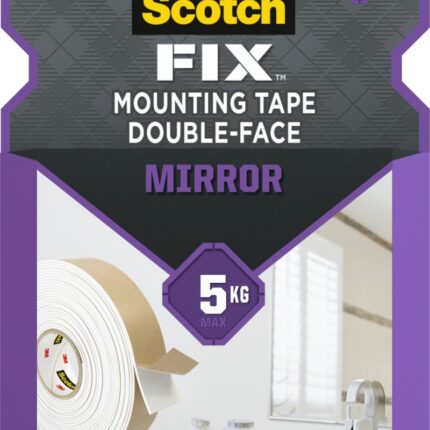 Taśma montażowa dwustronna SCOTCH-FIX Mirror (4496W-1950-P), 19mmx5m, biała