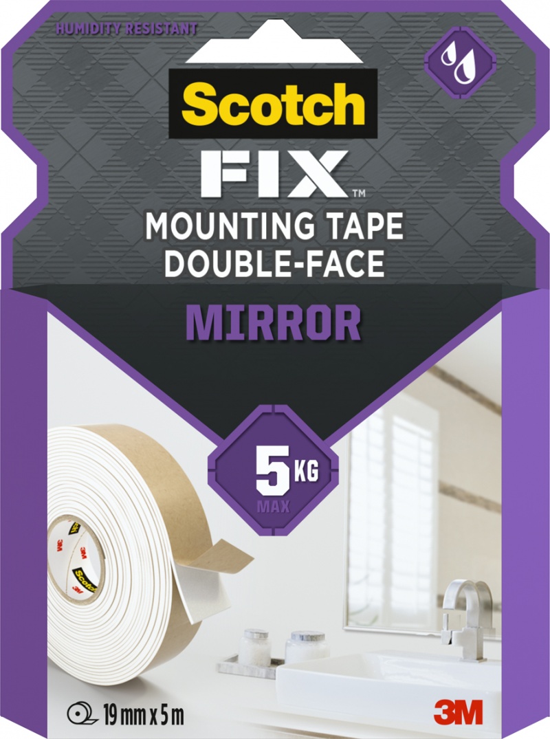 402909-412287-tasma_montazowa_dwustronna_scotch_fix_mirror-800w Taśma montażowa dwustronna SCOTCH-FIX Mirror (4496W-1950-P), 19mmx5m, biała - obrazek 1