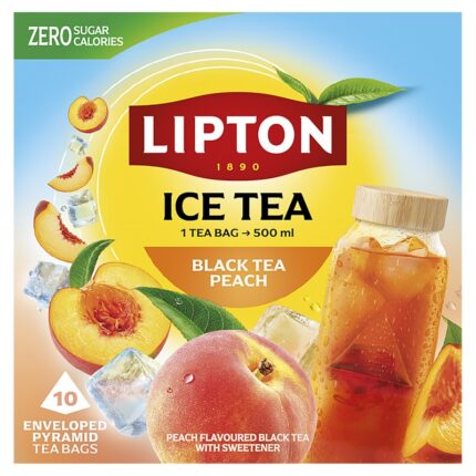 Herbata LIPTON, do parzenia na zimno, brzoskwinia, 10 torebek
