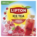 Herbata LIPTON, do parzenia na zimno, malina i hibiskus, 10 torebek