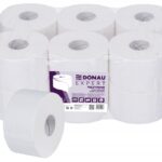 Papier toaletowy celulozowy DONAU EXPERT Jumbo, 2-warstwowy, 500 listków, 12szt., biały