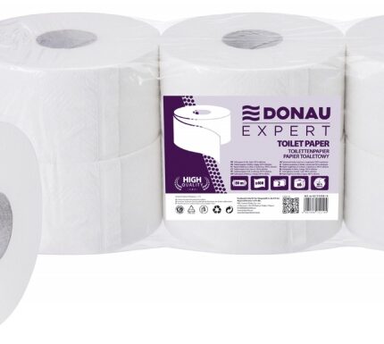 Papier toaletowy celulozowy DONAU EXPERT Jumbo, 2-warstwowy, 400 listków, 6szt., biały
