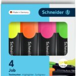 Zestaw zakreślaczy SCHNEIDER Job, 1-5 mm, 4 szt., miks kolorów