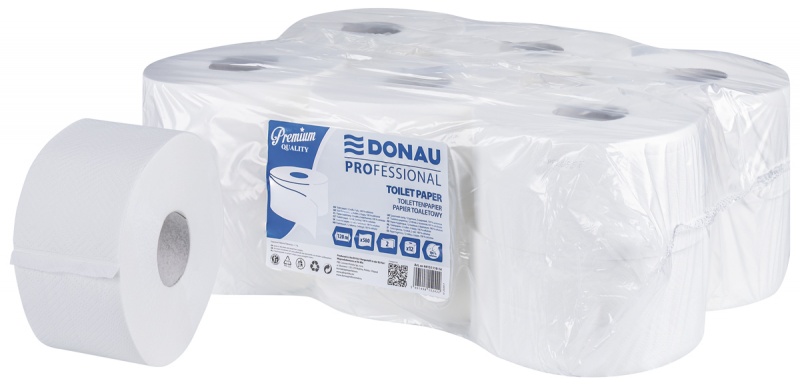 404569-414114-papier_toaletowy_celulozowy_donau_profession-800w Papier toaletowy celulozowy DONAU PROFESSIONAL Jumbo, 2-warstwowy, 480 listków, 12szt., biały - obrazek 1