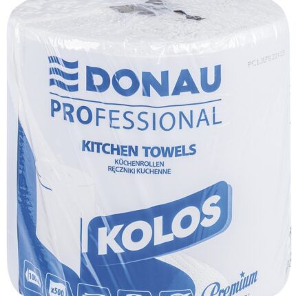 Ręcznik kuchenny celulozowy DONAU PROFESSIONAL Kolos, 2-warstwowy, 500 listków, 1szt., biały