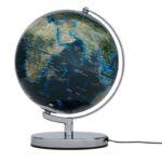 Globus TROIKA Terra Light, śr. 25 cm, oświetlenie, błyszczący, niebiesko-zielony