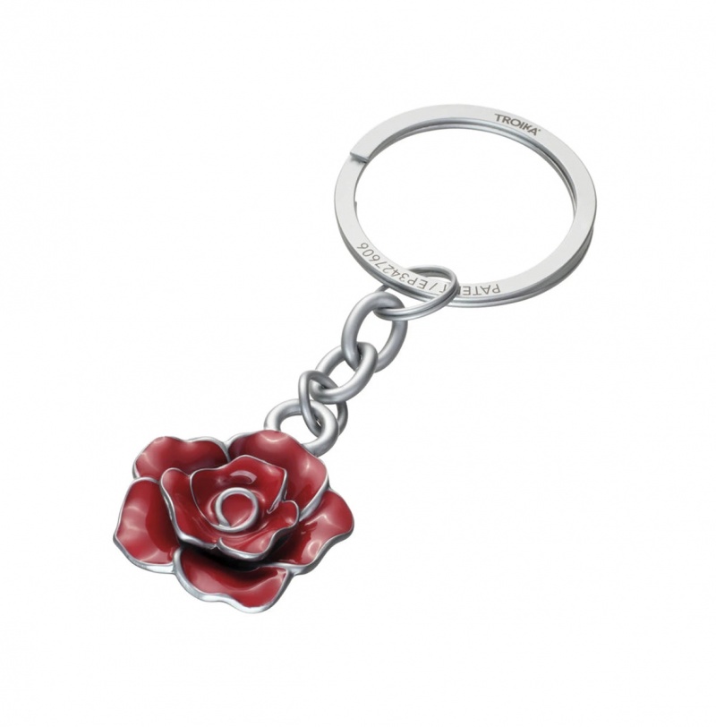 404757-414152-brelok_troika_rose_emaliowany_metal_czerwono-800w Brelok TROIKA Rose, emaliowany metal, czerwono-srebrny - obrazek 1