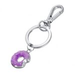 Brelok TROIKA Tiny Donut, metal, fioletowy