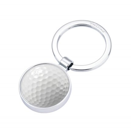 Brelok TROIKA Golf, chromowany, srebrno-biały