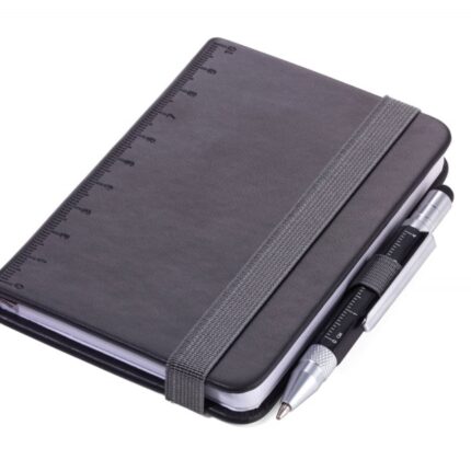 Notes A7 z długopisem TROIKA Lilipad + Liliput, czarny