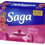 Herbata SAGA, malinowa, 20 torebek