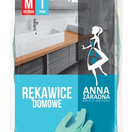 Rękawice domowe ANNA ZARADNA, rozmiar M, pastelowa zieleń