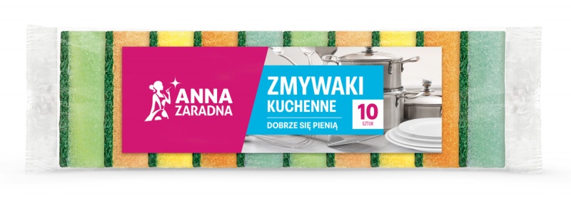 405393-414736-zmywaki_kuchenne_anna_zaradna_10_szt_mix_kol-800w Zmywaki kuchenne ANNA ZARADNA, 10 szt., mix kolorów - obrazek 1