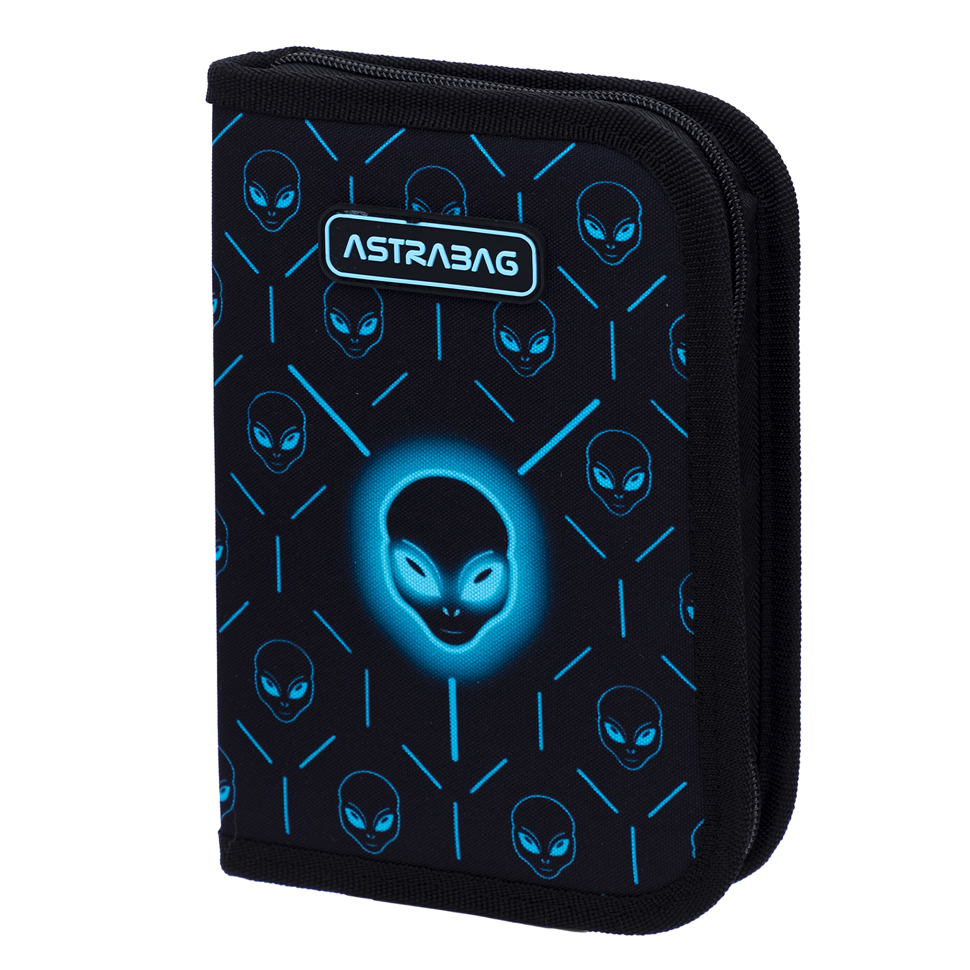 Piórnik pojedynczy dwuklapkowy bez wyposażenia ASTRABAG NEON UFO, AC1 Piórnik pojedynczy dwuklapkowy bez wyposażenia ASTRABAG NEON UFO, AC1 - obrazek 1