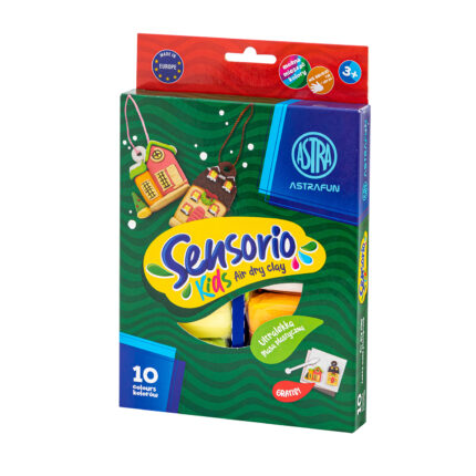 Lekka masa plastyczna Sensorio Kids - 10 kol. miks wzorów: Domek z piernika, Aniołki, Świąteczny Stroik