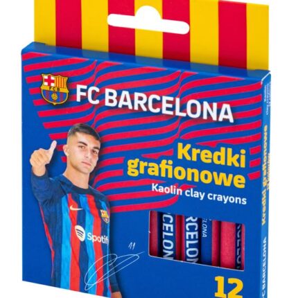 Kredki grafionowe FC BARCELONA - 12 kolorów - 7/85 mm