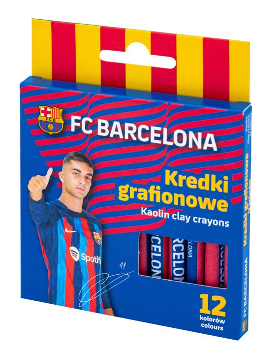 Kredki grafionowe FC BARCELONA - 12 kolorów - 7/85 mm Kredki grafionowe FC BARCELONA - 12 kolorów - 7/85 mm - obrazek 1