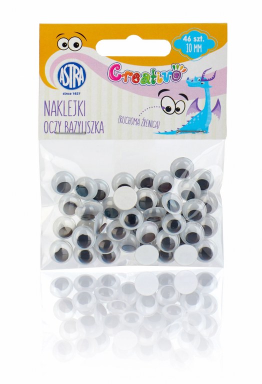 Oczy samoprzylepne Creativo Astra 10mm x 46 szt - Oczy Bazyliszka Oczy samoprzylepne Creativo Astra 10mm x 46 szt - Oczy Bazyliszka - obrazek 1