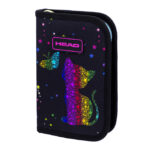 Piórnik pojedynczy dwuklapkowy bez wyposażenia HEAD GOLDEN EFFECT RAINBOW KITTY, AC1