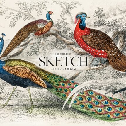 Blok do szkicowania A4+ 40k, "Peacock"