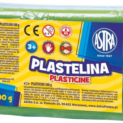 Plastelina Astra 500g zielona jasna