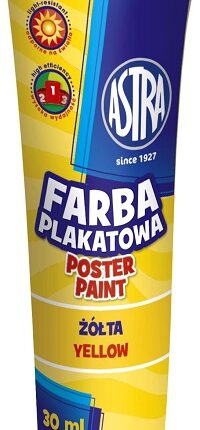 Farba plakatowa Astra tuba 30 ml - żółta
