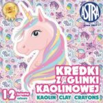 Kredki grafionowe okrągłe ASTRAKIDS Jednorożec - 12 kolorów - 7/85 mm