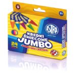 Kredki świecowe Jumbo okrągłe ASTRA - 24 kolory - 9/100mm