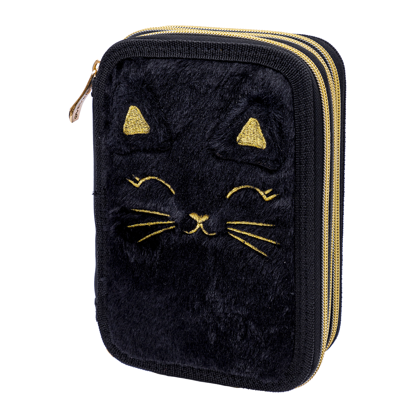 Piórnik JUMBO potrójny z wyposażeniem ASTRABAG FLUFFY KITTY BLACK, AC31 Piórnik JUMBO potrójny z wyposażeniem ASTRABAG FLUFFY KITTY BLACK, AC31 - obrazek 1