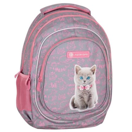 PLECAK ASTRABAG PINKY KITTY, AB330 DLA DZIEWCZYNKI KLASA 1 - 3