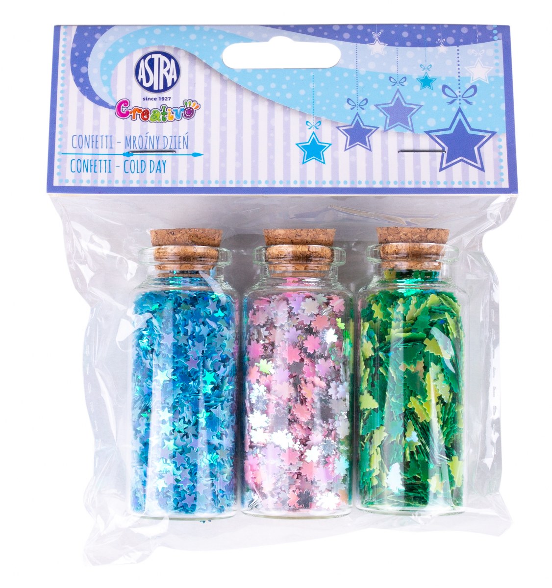 Confetti Creativo 3x10g buteleczki szklane - Mroźny dzień Confetti Creativo 3x10g buteleczki szklane - Mroźny dzień - obrazek 1