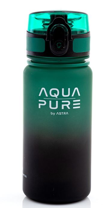 Bidon AQUA PURE by ASTRA 400 ml - green/black Bidon AQUA PURE by ASTRA 400 ml - green/black - obrazek 1