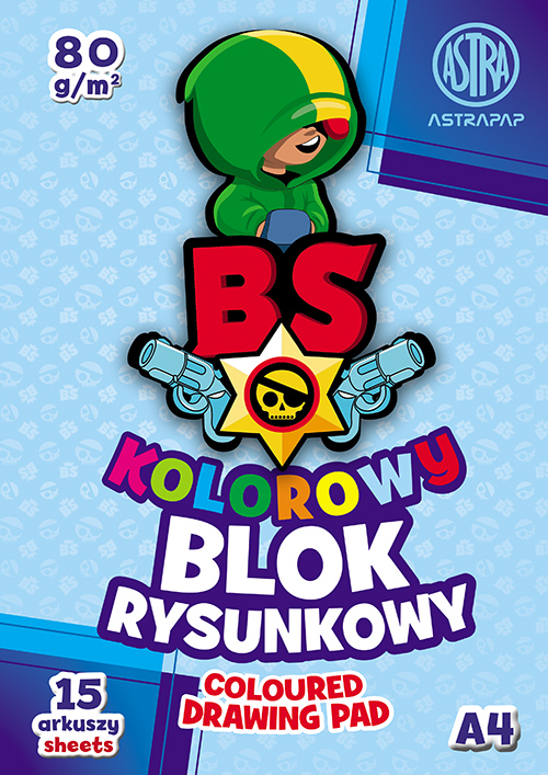 Blok kolorowy barwiony w masie ASTRAPAP A4 80g 15 ark "Pixel&Rabbit" Blok kolorowy barwiony w masie ASTRAPAP A4 80g 15 ark "Pixel&Rabbit" - obrazek 1