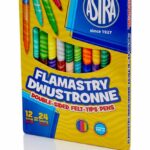 Flamastry dwustronne 12 szt.uk=24 kolory