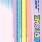 Ołówki grafitowe trójkątne HB z gumką i miarką ASTRA PASTEL LINE - 4 szt. blister