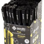 Długopis ze skwuką 0,5 mm ZENITH PIXEL czarny - 50 szt. box