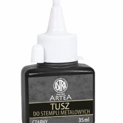 Tusz do stempli metalowych 35 ml czarny – wyraźne, szybkoschnące odbicia.