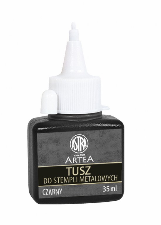 Tusz do stempli metalowych 35 ml czarny – wyraźne, szybkoschnące odbicia. Tusz do stempli metalowych 35 ml czarny – wyraźne, szybkoschnące odbicia. - obrazek 1