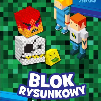 Blok rysunkowy biały ASTRAPAP A4 20 ark "Pixel&Unicorn"