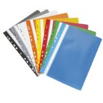 Skoroszyt DONAU, PVC, A4, twardy, 150/160mikr., wpinany, czerwony - obrazek 2