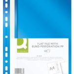 Skoroszyt Q-CONNECT, PP, A4, standard, 120/170mikr., wpinany, niebieski