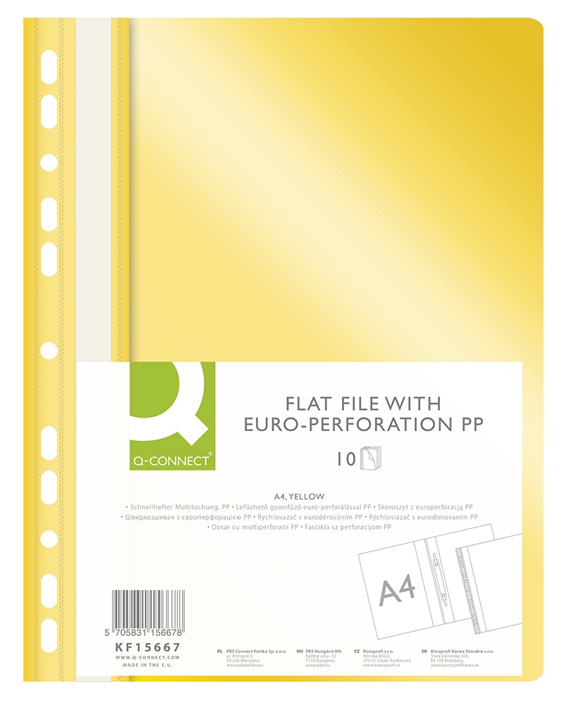 71539-16794-skoroszyt_q_connect_pp_a4_standard_120_170mikr-800w-1 Skoroszyt Q-CONNECT, PP, A4, standard, 120/170mikr., wpinany, żółty (opakowanie 10 szt.) - obrazek 1